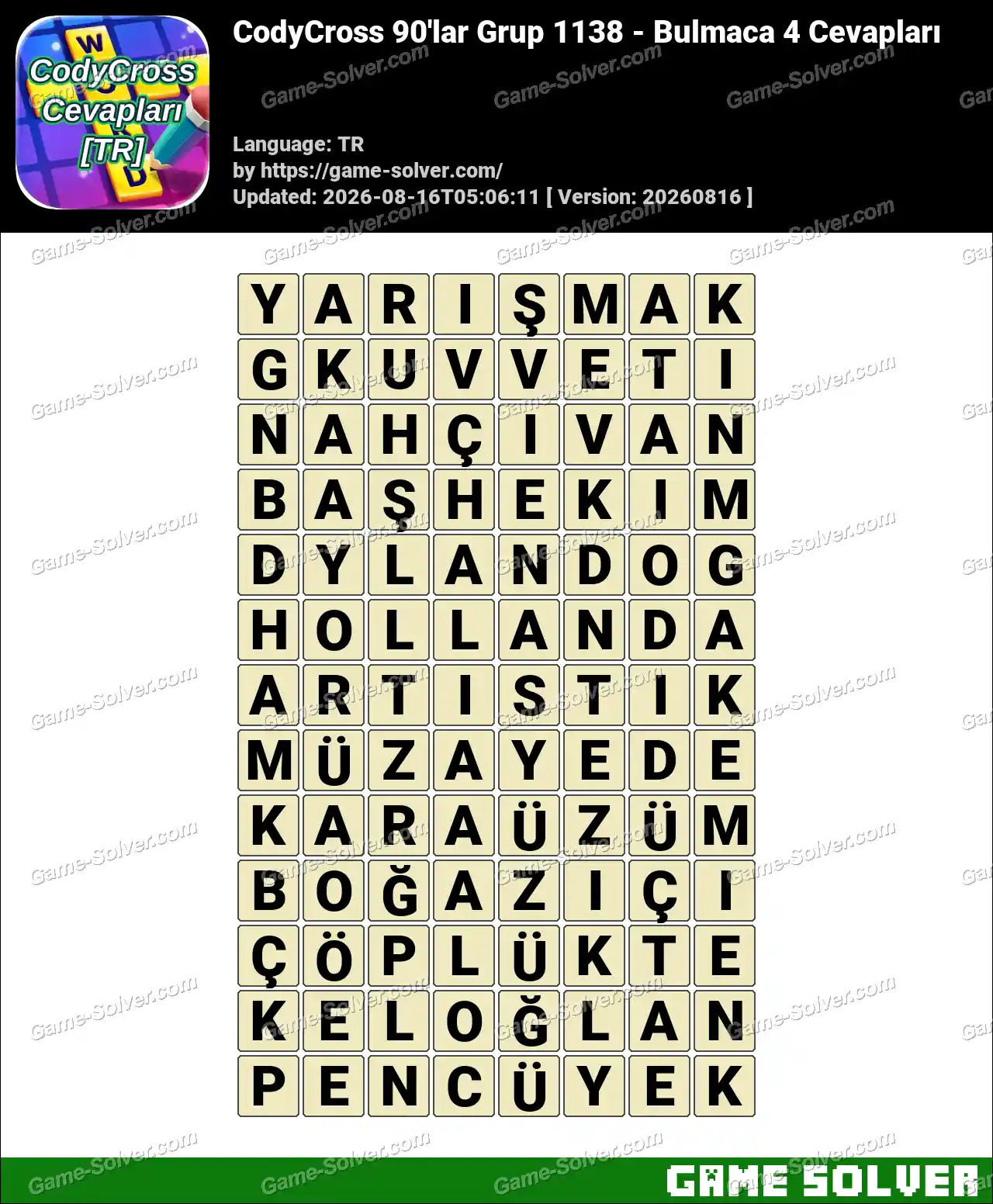 CodyCross 90’lar Grup 1138 – Bulmaca 4 Cevapları